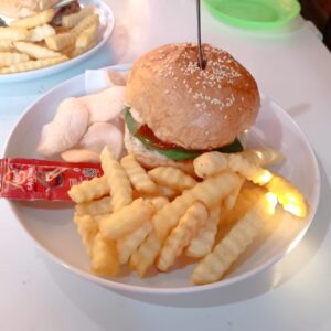 Hamburger & French fries